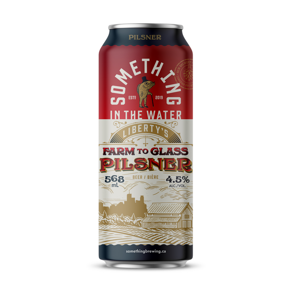 Something in the water Liberty\'s Farm to Glass Pilsner